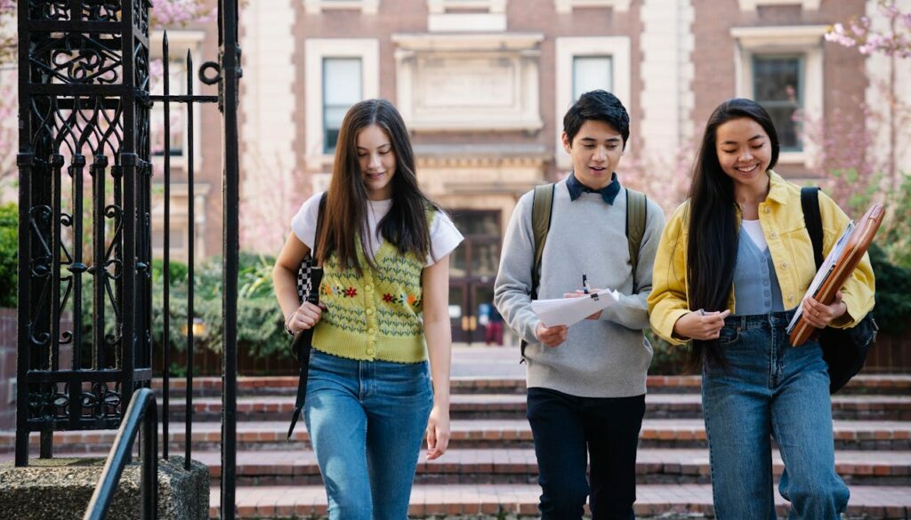 Students at the School Gate