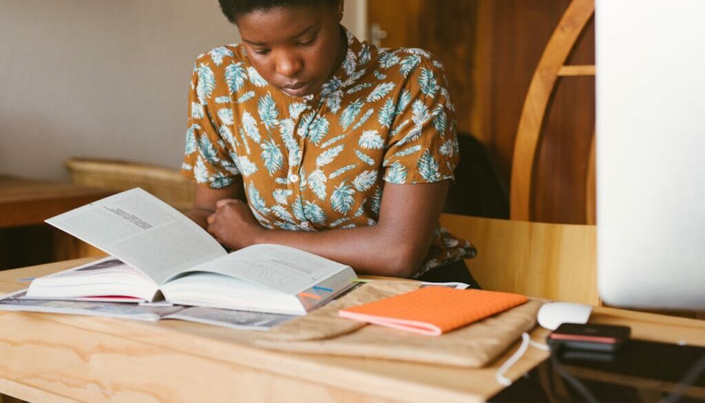 Student Staying at the Desk